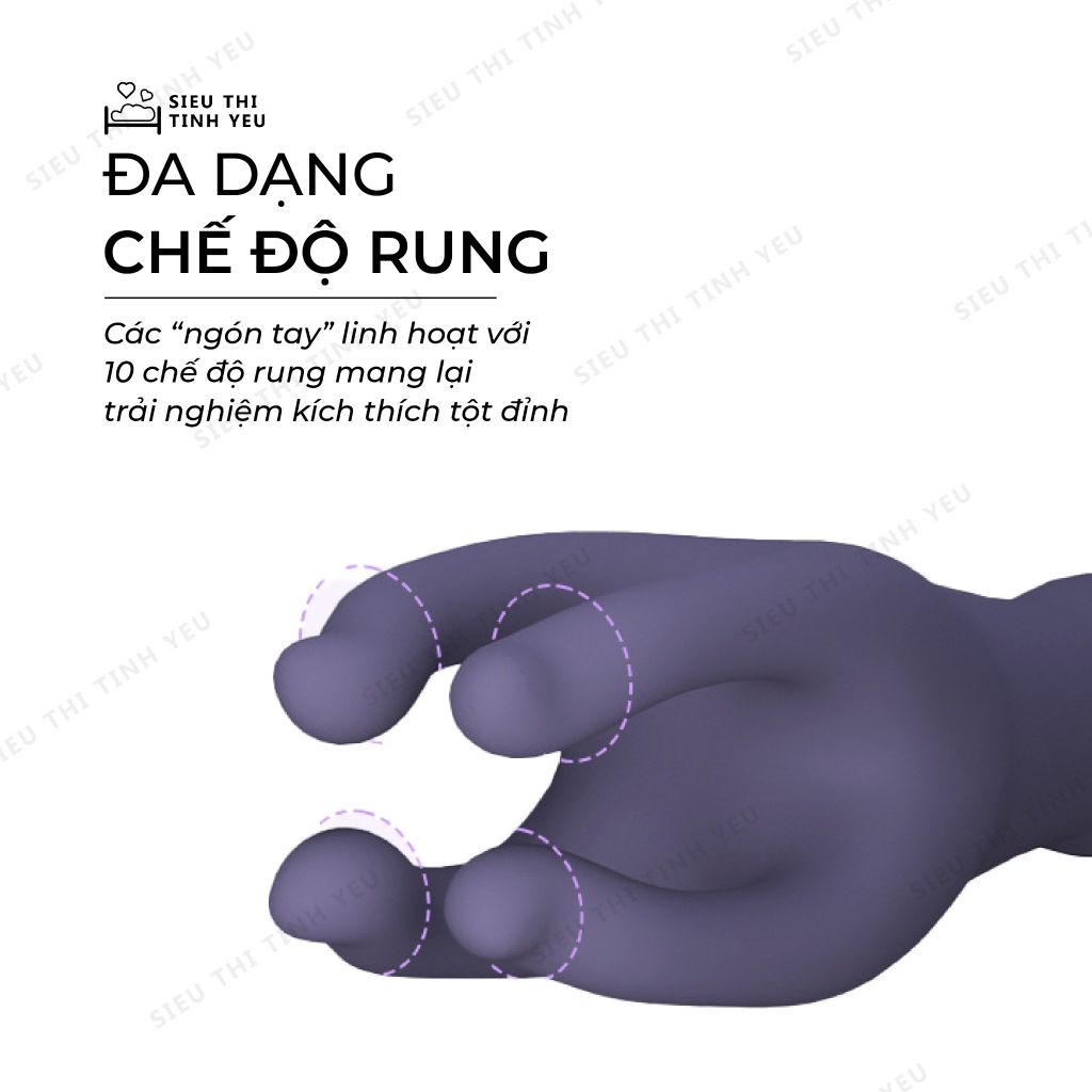 Máy massage ngón tay Yunman 10 chế độ rung dùng pin sạc