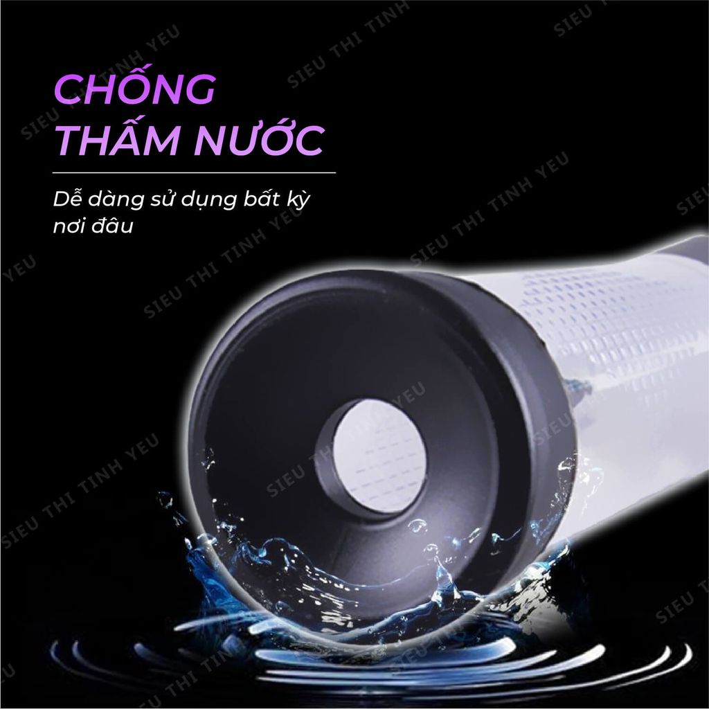 Máy tập dương vật Powerup tím bơm tay