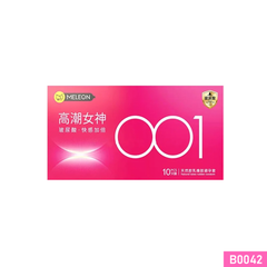 Bao cao su Meleon 001 Pink siêu mỏng nhiều gel bôi trơn Hộp 10 cái