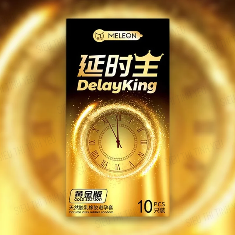 Bao cao su Meleon Delayking Gold Edition kéo dài thời gian Hộp 10 cái