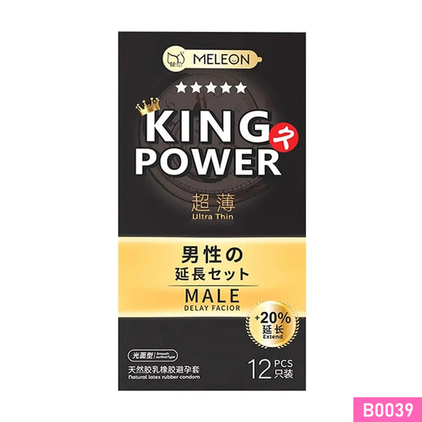 Bao cao su Meleon King Power Ultra Thin siêu mỏng Hộp 12 cái