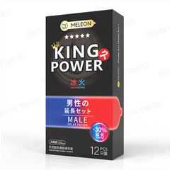 Bao cao su Meleon King Power Ice and Fire kéo dài thời gian nóng lạnh lửa băng Hộp 12 cái