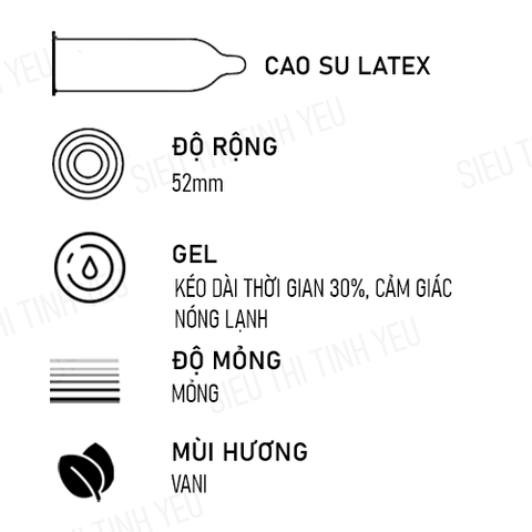 Bao cao su Meleon King Power Ice and Fire kéo dài thời gian nóng lạnh lửa băng Hộp 12 cái