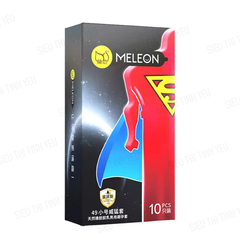 Bao cao su Meleon Supermen nhiều gel bôi trơn bó sát Hộp 10 cái