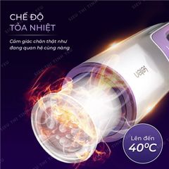 Âm đạo giả Leten Thrusting Masturbation 7 chế độ rung tỏa nhiệt làm ấm có tiếng rên pin sạc