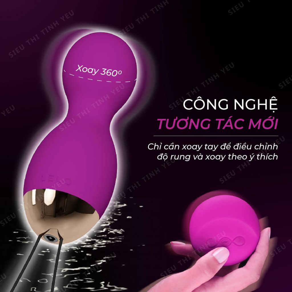 Trứng rung LeLo Hula Beads 8 chế độ rung điều khiển từ xa dùng pin sạc