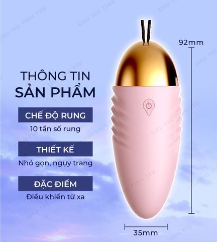 Trứng rung LiLo Vibrator điều khiển từ xa 10 chế độ rung dùng pin