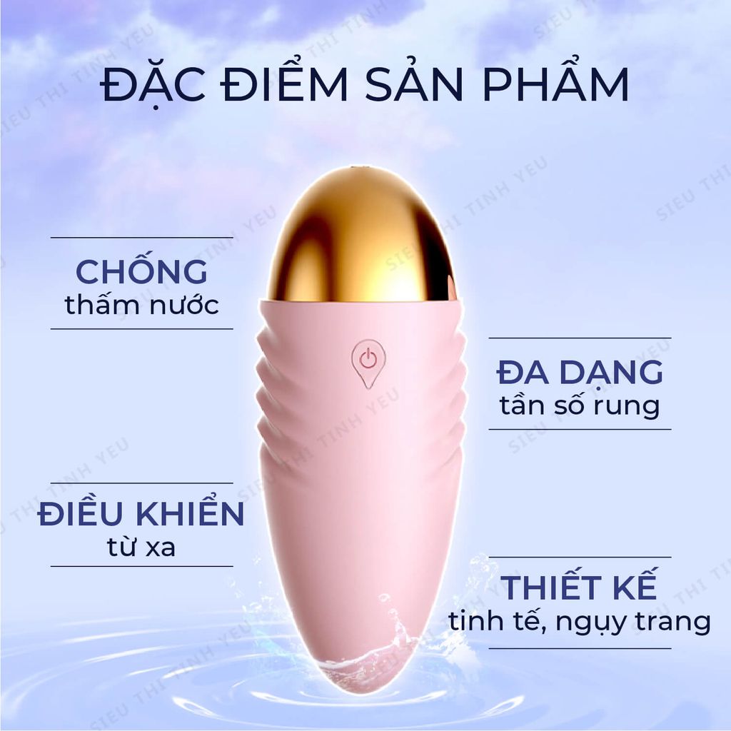 Trứng rung LiLo Vibrator điều khiển từ xa 10 chế độ rung dùng pin