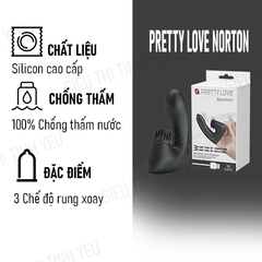 Bao cao su ngón tay Pretty Love Magic Drill chế độ rung xoay pin sạc