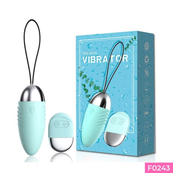 Trứng rung LiLo Vibrator điều khiển từ xa 10 chế độ rung dùng pin màu xanh