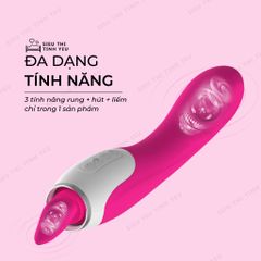 Máy Massage điểm G Wistone 17 chế độ rung có lưỡi giả bú liếm dùng pin sạc