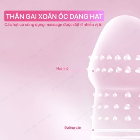 Bao cao su thân gai xoắn ốc Hộp 10 cái