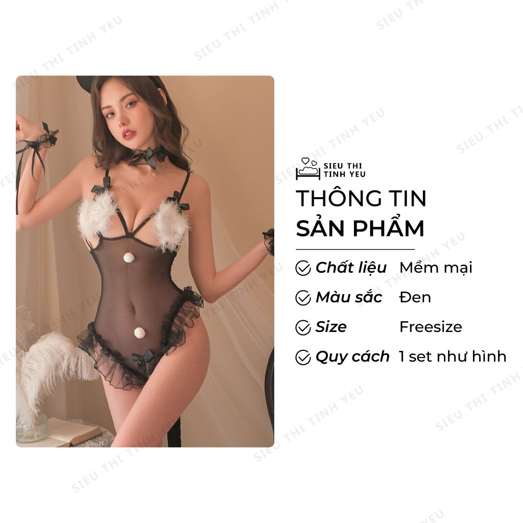 Thời trang sexy cosplay nàng mèo đen quyến rũ