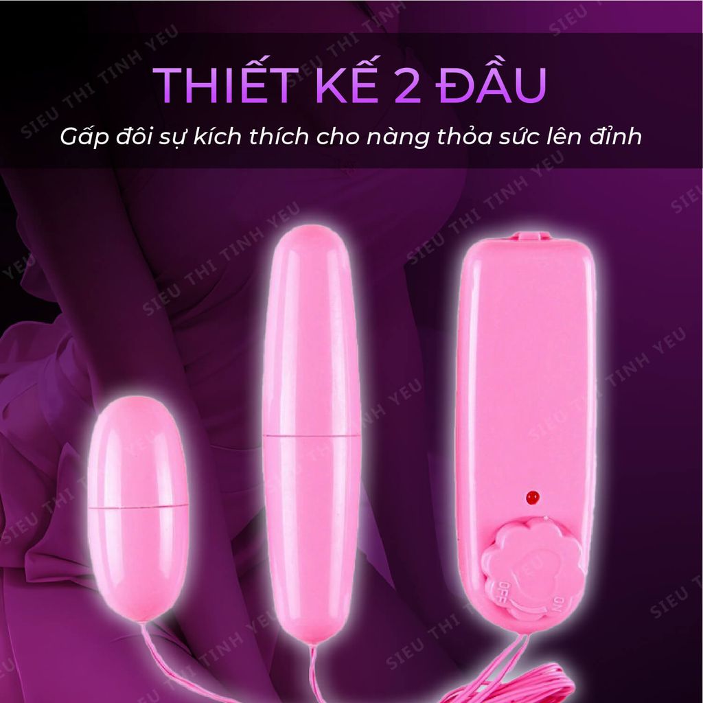 Trứng rung 2 đầu dùng pin