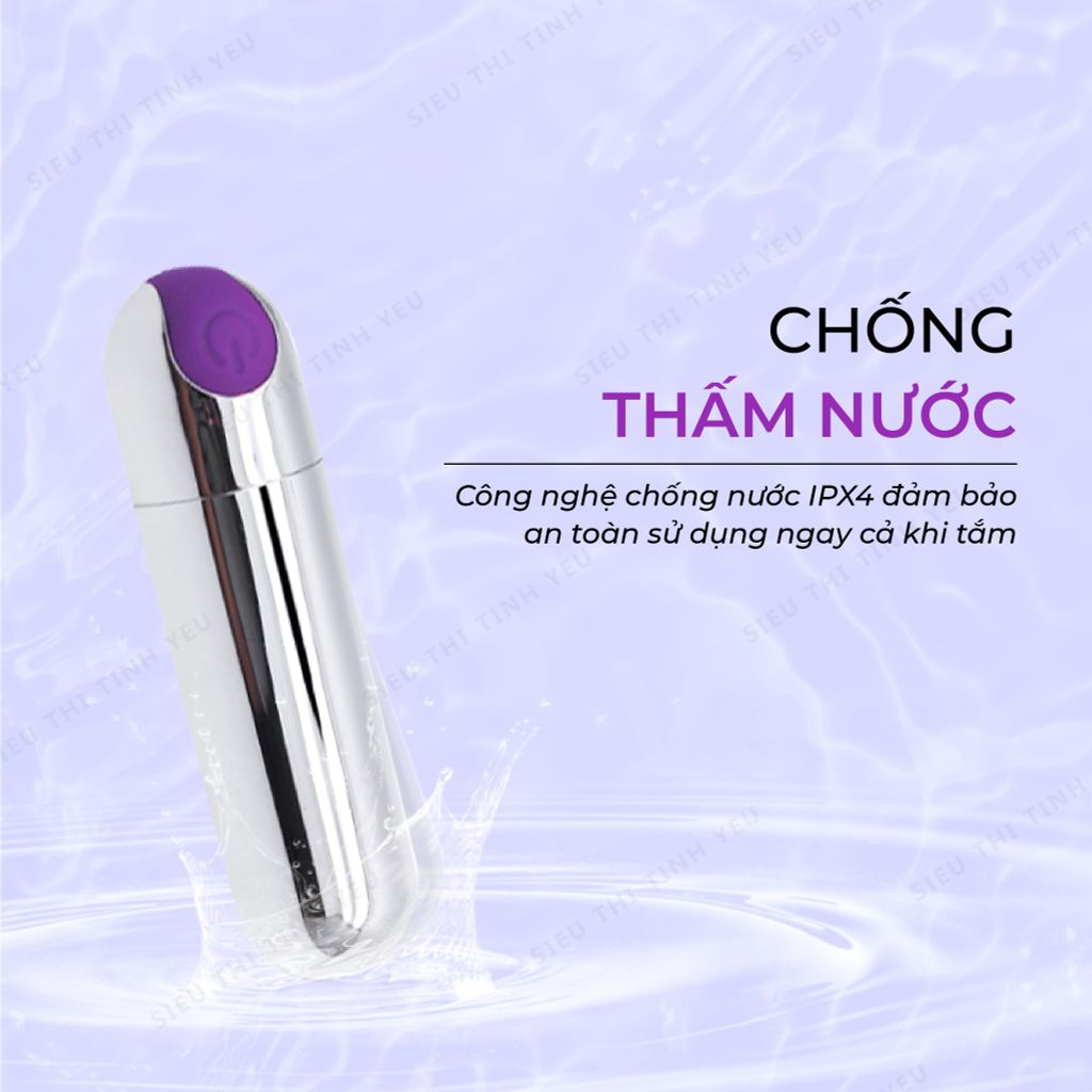 Trứng rung hậu môn Yeain Mini Vibrator hình viên đạn 10 tốc độ rung