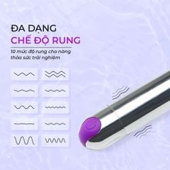 Trứng rung hậu môn Yeain Mini Vibrator hình viên đạn 10 tốc độ rung