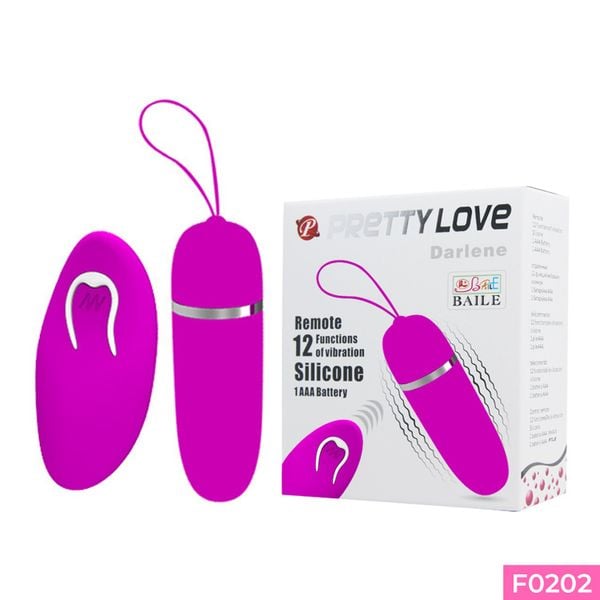 Trứng rung Pretty Love Darlene không dây 12 chế độ rung dùng pin