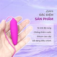 Trứng rung Pretty Love Harriet 1 đầu 12 chế độ rung dùng pin