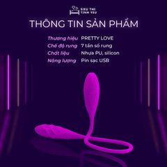 Trứng rung Pretty Love Snaky Vibe 2 đầu 7 chế độ rung dùng sạc