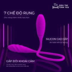 Trứng rung Pretty Love Snaky Vibe 2 đầu 7 chế độ rung dùng sạc