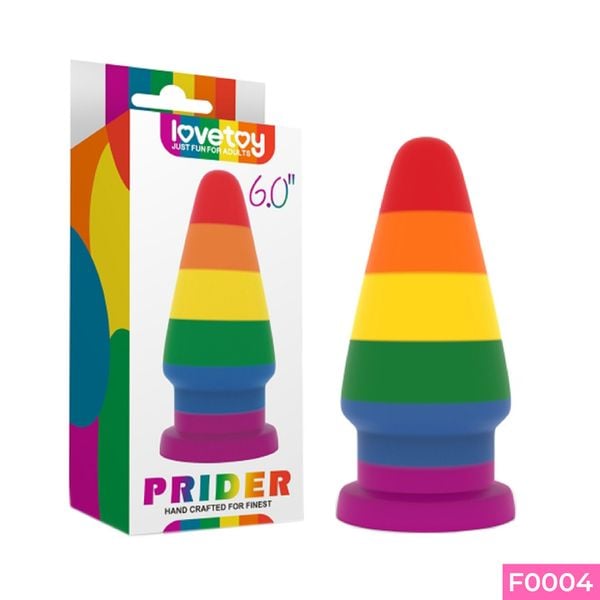 Dương vật giả dính tường Lovetoy Prider uốn cong đa chiều đa sắc 6.0