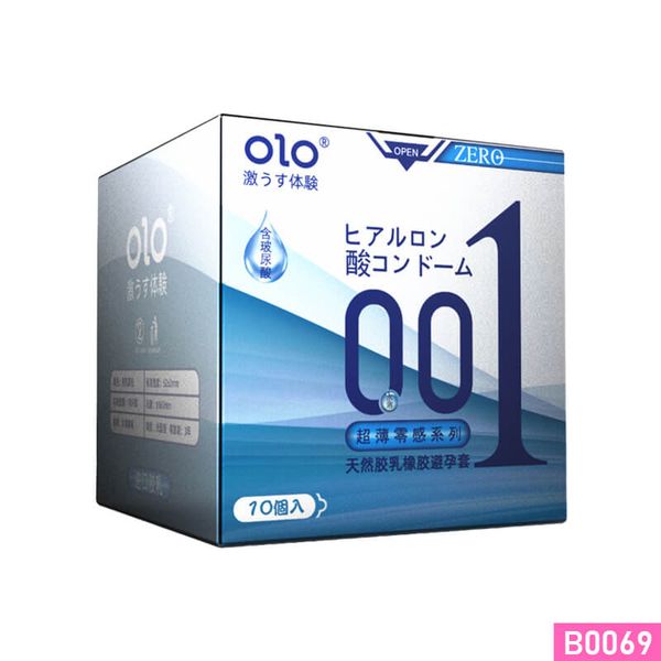 Bao cao su OLO 0.01 Zero Xanh siêu mỏng nhiều gel dưỡng ẩm Hộp 10 cái