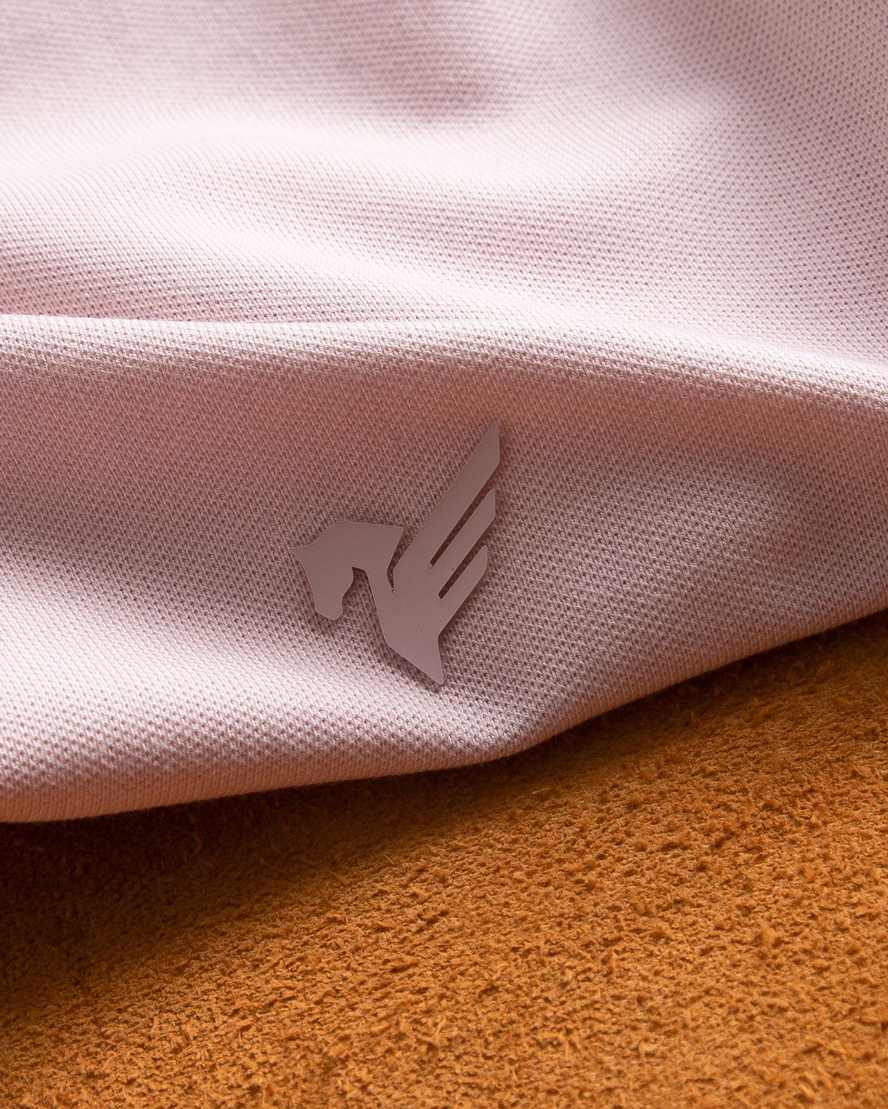  Áo Polo trơn thêu logo ngực ESTP038 - Hồng phớt 