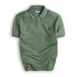  Áo polo trơn bo tay kẻ thêu logo ngực GSTP602 