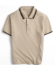 Áo Polo trơn bo kẻ in logo Horse FSTP020