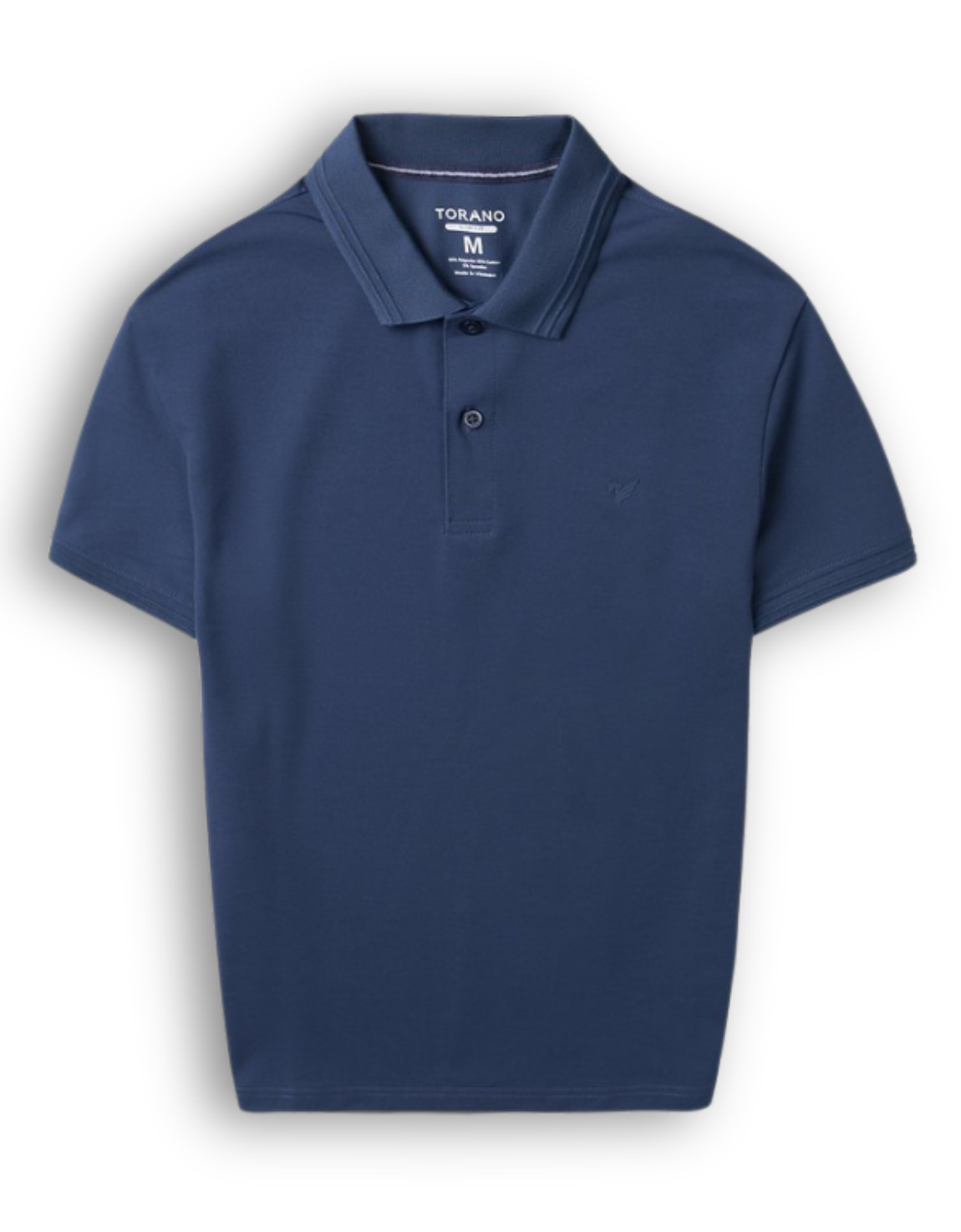  Áo Polo trơn basic thêu logo ngực ESTP038 - Xanh da trời đậm 