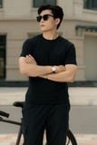  Áo T shirt trơn in logo ngực FSTS001 