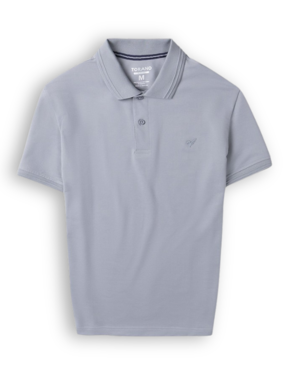  Áo Polo trơn basic thêu logo ngực ESTP038 - Xanh đá nhạt 