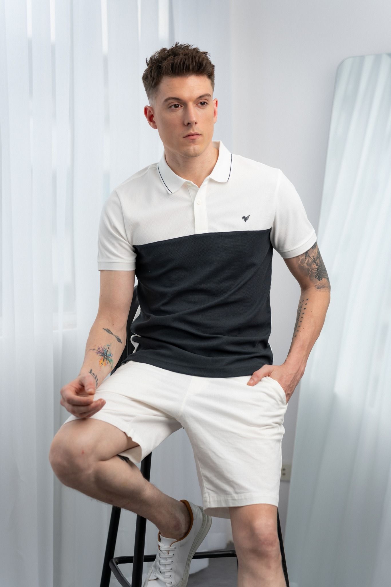  Áo Polo can phối thân FSTP041 