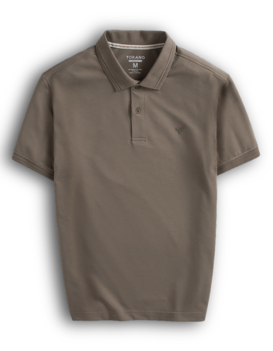  Áo Polo trơn basic thêu logo ngực ESTP038 - Nâu nhạt 