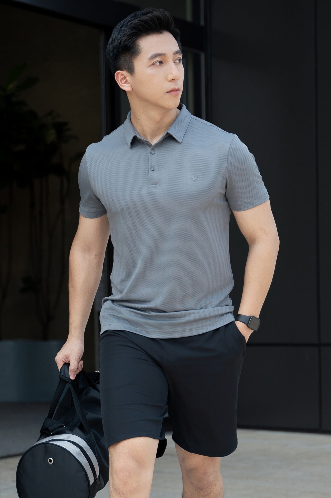 Áo polo nam thể thao ngắn tay trơn Dry Flex FSTP027 — ảnh phẳng