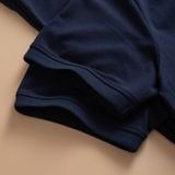  Áo Polo trơn basic thêu logo ngực ESTP038 - Xanh navy 