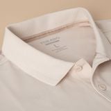  Áo Polo trơn basic thêu logo ngực ESTP038 - Trắng kem đậm 