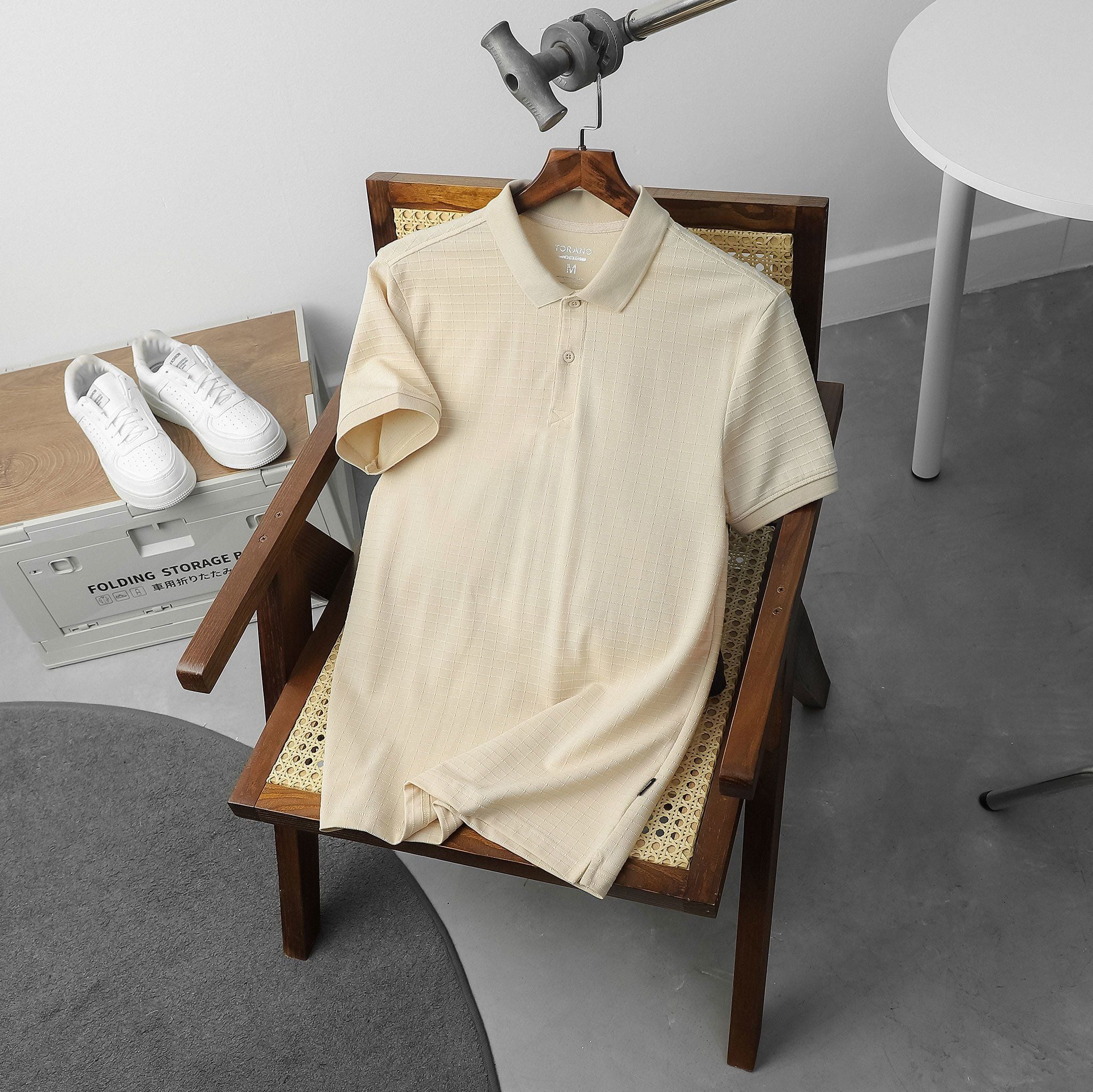  Áo Polo trơn bề mặt hiệu ứng FSTP056 