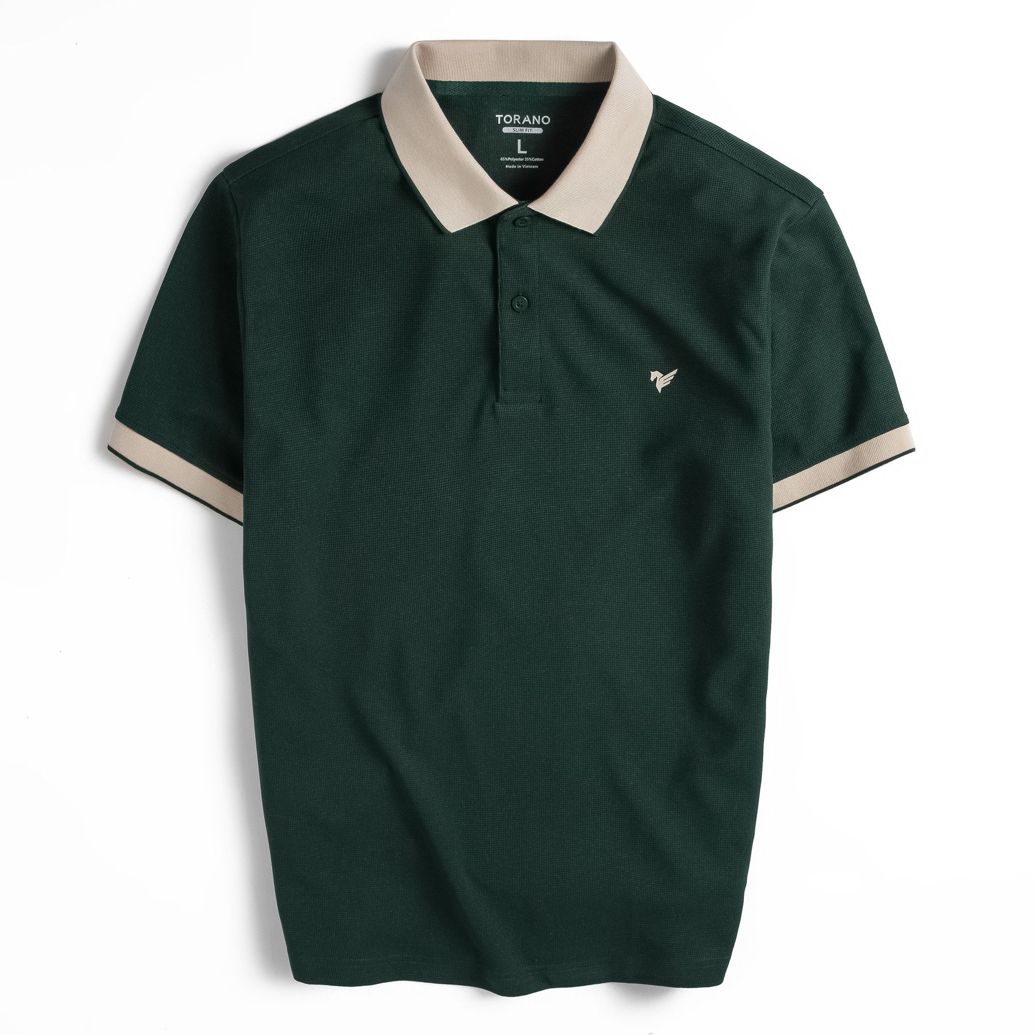  Áo Polo trơn bo kẻ FSTP003 