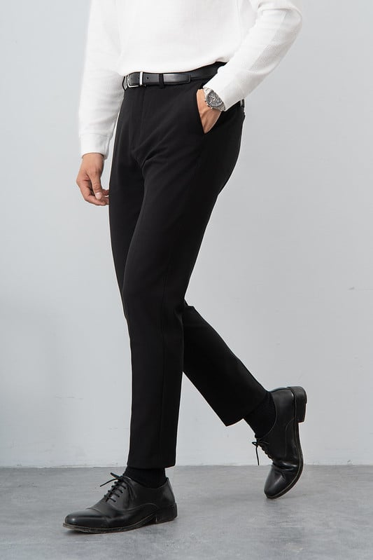 Quần âu nam slim-fit cạp trơn Soft Suit DABT900 — ảnh phẳng