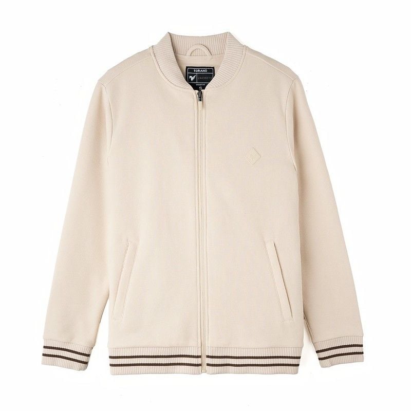  Áo Khoác nỉ vải hiệu ứng đáp logo Horse cao su FWCS004 