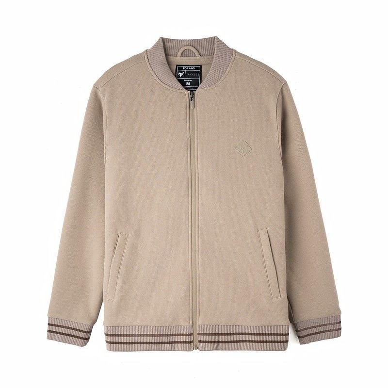  Áo Khoác nỉ vải hiệu ứng đáp logo Horse cao su FWCS004 