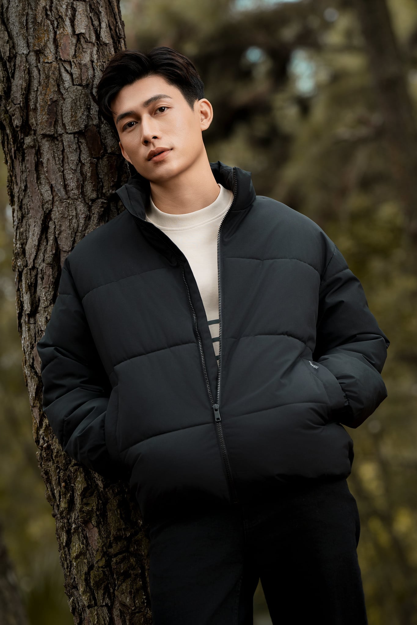 Áo khoác Puffer cổ cao FWCF004 — ảnh phẳng