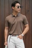  Áo polo trơn bo kẻ thêu logo ngực GSTP066 