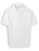 Áo Polo trơn basic thêu logo ngực ESTP038 - Trắng