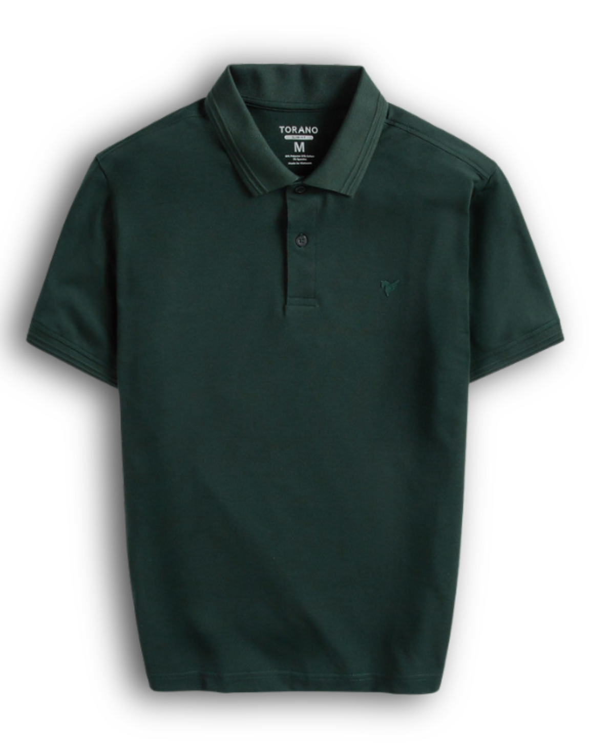  Áo Polo trơn basic thêu logo ngực ESTP038 - Xanh lá cây đậm 