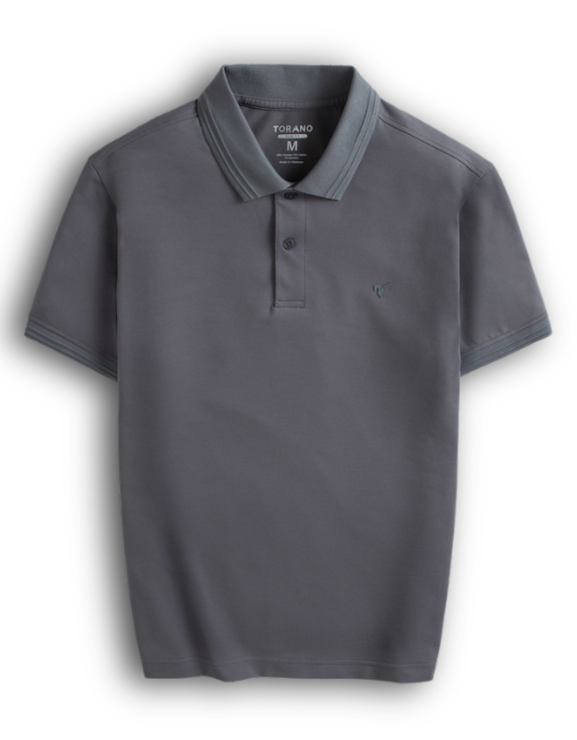  Áo Polo trơn basic thêu logo ngực ESTP038 - Xám 