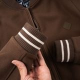  Áo Khoác nỉ vải hiệu ứng đáp logo Horse cao su FWCS004 