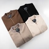  Áo Khoác nỉ vải hiệu ứng đáp logo Horse cao su FWCS004 