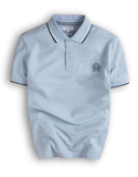 Áo polo trơn bo tay kẻ thêu logo ngực GSTP602 